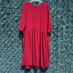 Wine midi dress